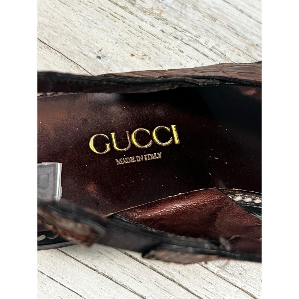 Gucci Women's Brown Leather Sandals size 36.5 - Picture 10 of 16